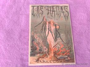 Art: GRABADO MODERNISTA, J. SIMON B, 1902, 25X20, LAS HADAS DEL C. VERDAGUER BARCELONA